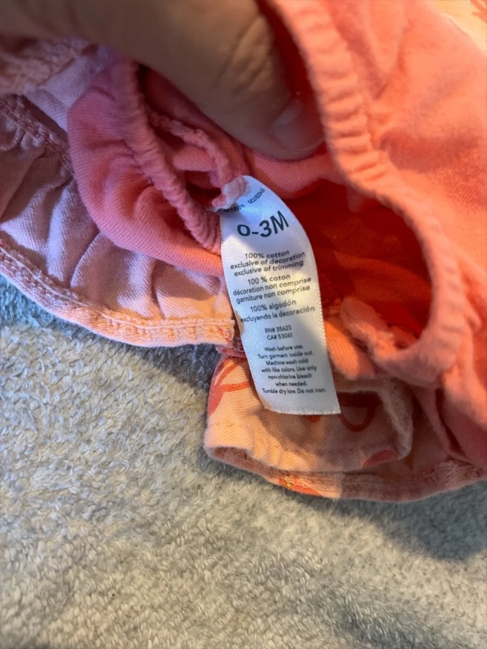 Carter's Coral Seashell Print Dress with Bow